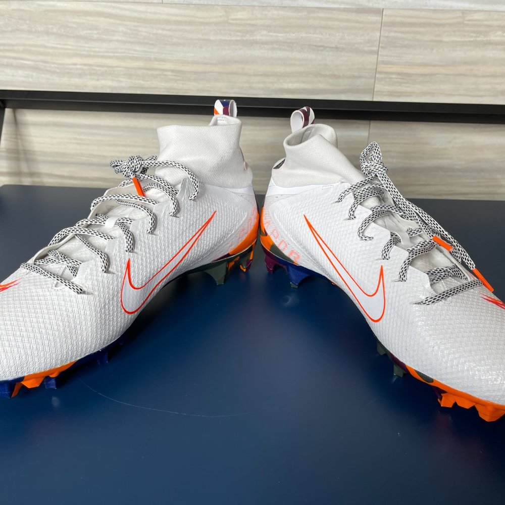Vapor Untouchable Pro 3 Orange White Camo Cleats - Picture 7 of 8